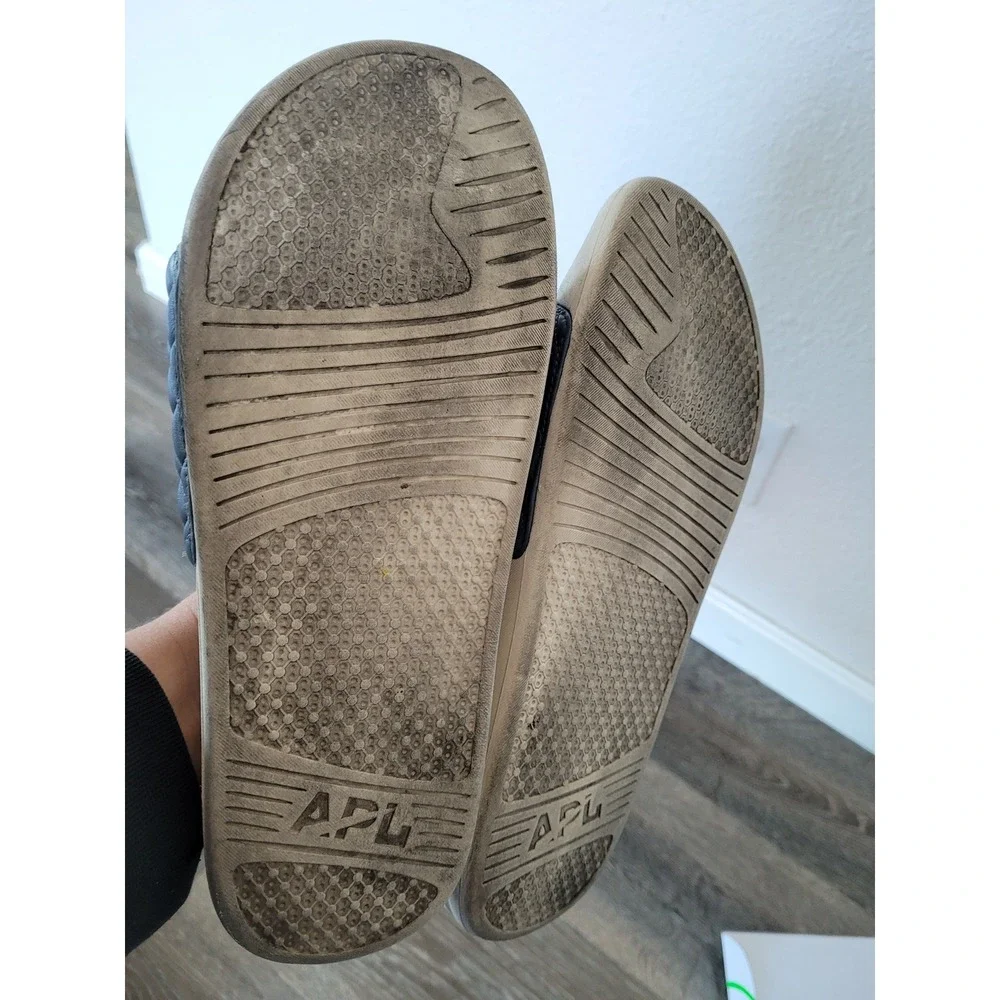 APL Mens Lusso Slide Slate Pristine Quilted Slides‎ Sandals Size 9